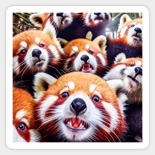 Red Panda Lesser Wild Nature Funny Happy Humor Photo Selfie Sticker